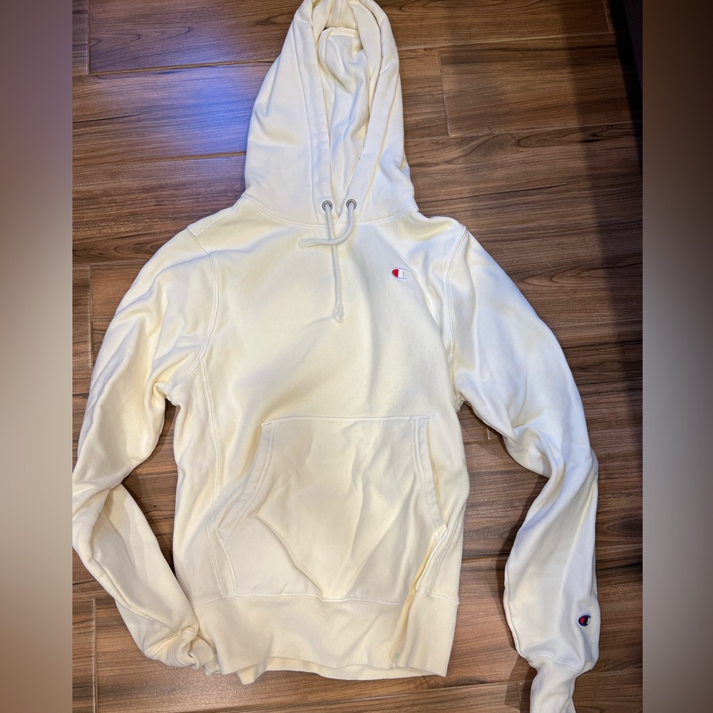 Champion hoodie (cream white/small)